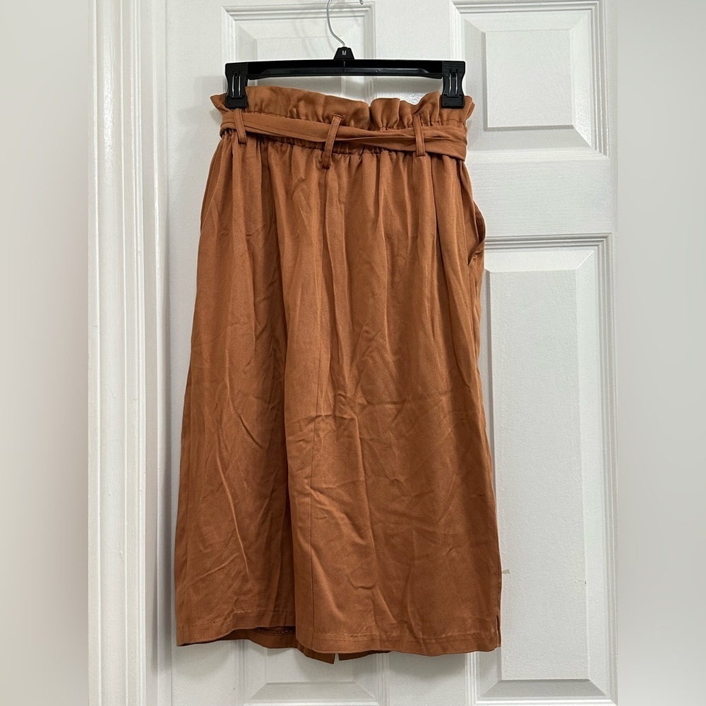 Entro Rust Midi Skirt With Button Detail - image 6